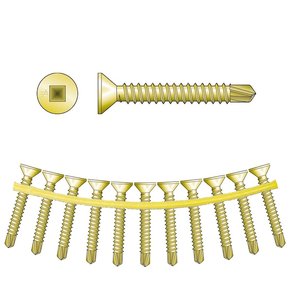 Quikdrive No. 8 x 1-1/4in Wood-to-Steel/Alum. Screw FHSD114S0818 - main